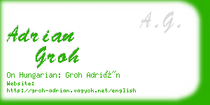 adrian groh business card